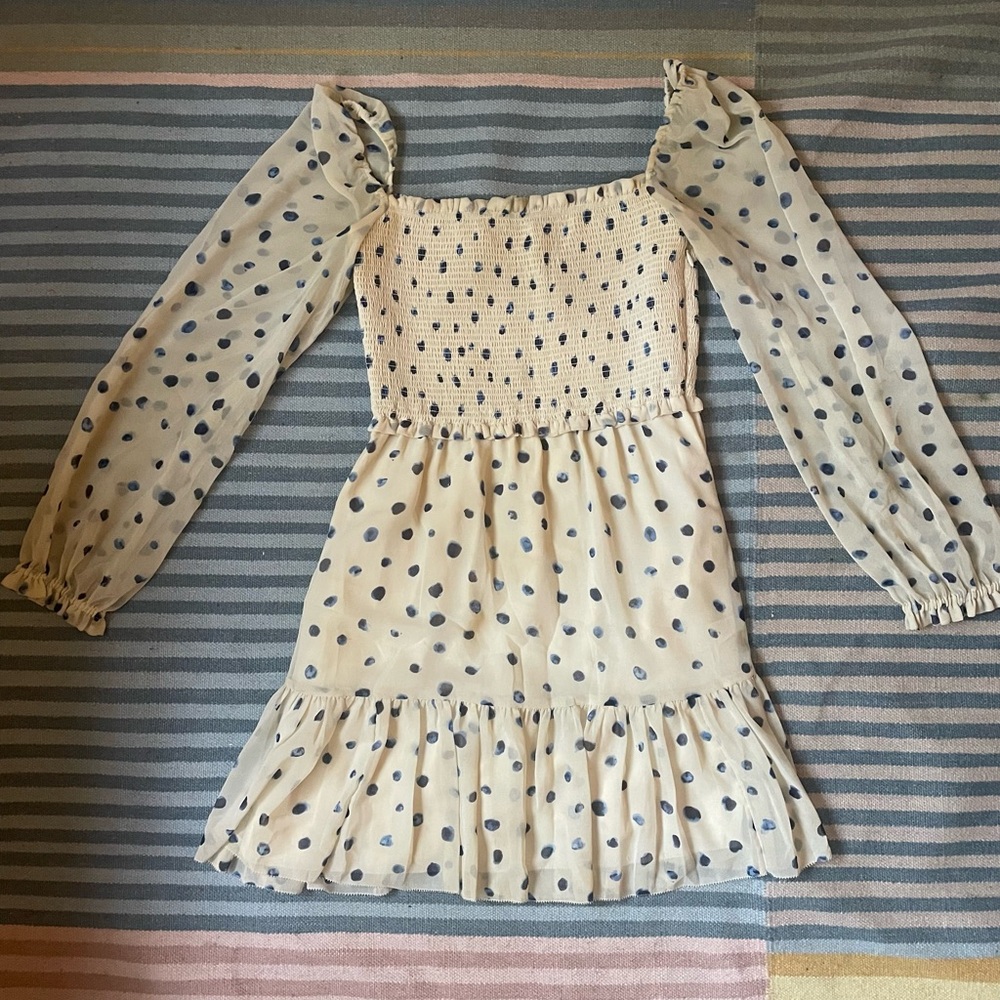 Wilfred tempest Ivory polka dot dress